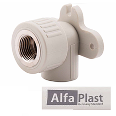 Куточок PPR 20*1/2 ВР настінний ALFA PLAST