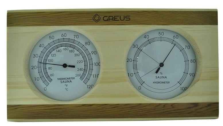 Термогігрометр Greus 26х14 сосна/кедр