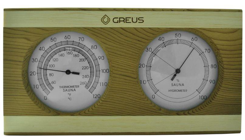 Термогігрометр Greus 26х14 кедр/сосна, фото 1