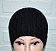 Чорна жіноча шапка, шерсть, ручна робота, фото 7