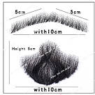 🧔 Борода і вуса реалістичні — накладка на сітці чорного кольору, фото 4