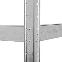 160х80х30 Стелаж 4 полиці МДФ/ДСП 200 кг/полку СК-01 поличний оцинкований в офіс склад архів БЕЗ ПОСИЛЕННЯ, фото 6