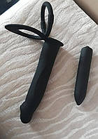 Подвійне проникнення з вібратором Анальний вібратор ерекційне кільце насадка на член