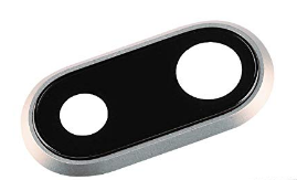 Скло камери для iPhone 8 Plus, біле + кільце, фото 1