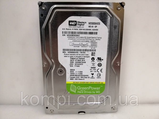 Купить HDD Жорсткий диск Western Digital Caviar Green 500GB 5400rpm ...