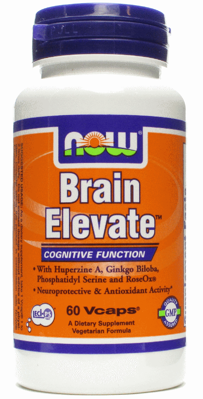 Витамины для мозга Now Foods Brain Elevate 60 Caps - фото 1 - id-p64543630