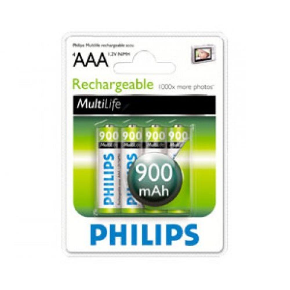 4шт Аккумулятор мізинчик Philips AA 900 mAh