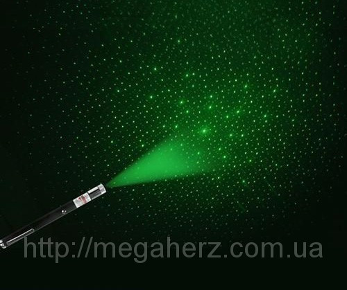 Лазерная указка 2 в 1 зеленый луч 10mw + насадка - фото 3 - id-p2939812