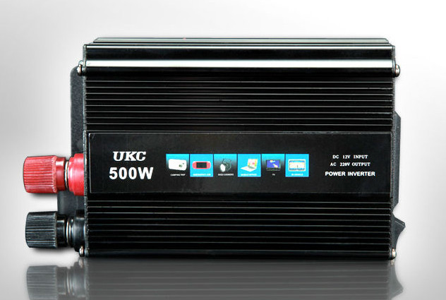 Перетворювач UKC авто інвертор 12В-220В 500W