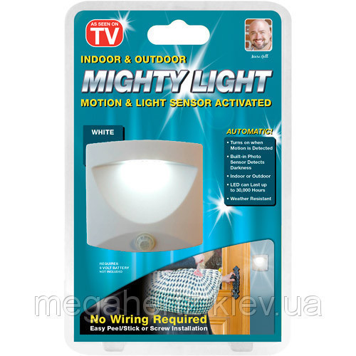 Led лампа Mighty Light з датчиком руху - фото 3 - id-p29960578