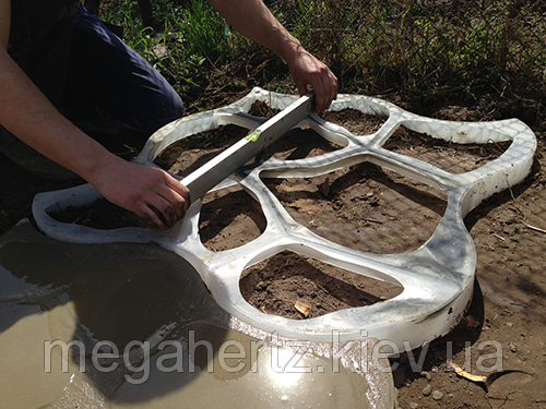 Форма для садової доріжки круглі камені, фото 1