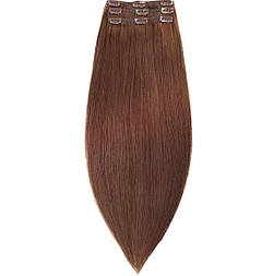 Волосся на шпильках 50 см. Колір #04 Шоколад
