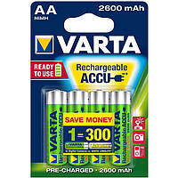4 штати акумуляторів VARTA 2600mAh AA готові до використання ACCU.