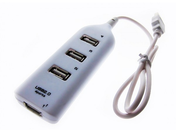 USB хаб hub 4 порт розгалужувач White