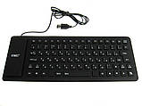 USB клавіатура силіконова комп’ ютерна KEYBOARD X3, фото 3