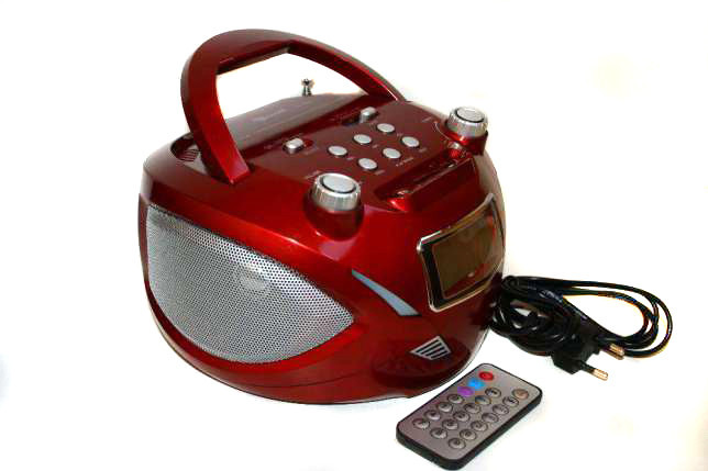 Бумбокс колонка часы MP3 Golon RX 669Q Red - фото 4 - id-p425489450