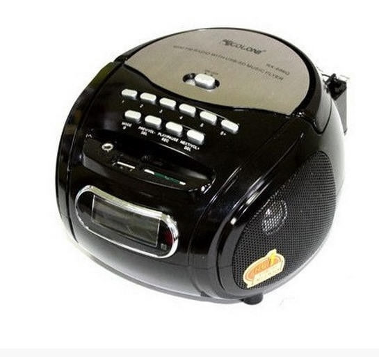 Бумбокс колонка караоке часы MP3 Golon RX 686Q Black - фото 3 - id-p425489451