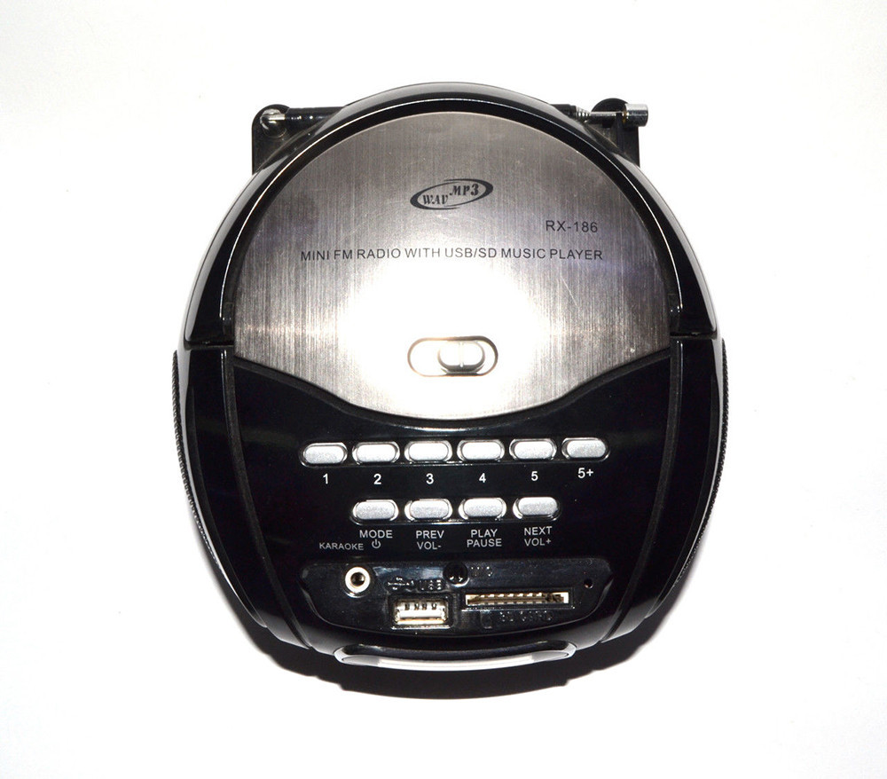 Бумбокс колонка караоке часы MP3 Golon RX 686Q Black - фото 5 - id-p425489451