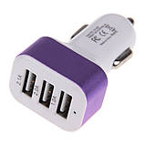 Автомобільна зарядка CAR від споживача на 3 USB, фото 8