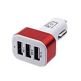 Автомобільна зарядка CAR від споживача на 3 USB, фото 9