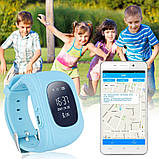 Дитячі розумні годинник Smart Watch GPS трекер Q50/G36 Light Blue, фото 4