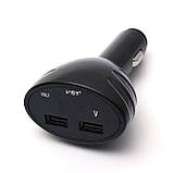 Вольтометр автомобіль 2 USB VST 708V Blue, фото 5