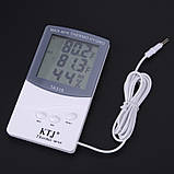 Цифровий термометр, гігрометр TA 318 + виносний датчик температури, фото 4