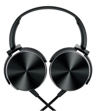 Навушники накладні з мікрофоном Extra Bass MDR-XB450 чорного кольору.