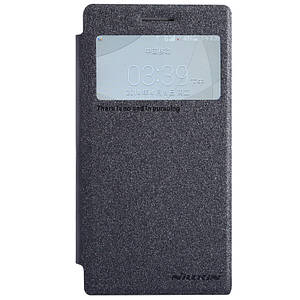 Шкіряний чохол-книжка Nillkin Sparkle для Huawei Ascend G6-U10 чорний