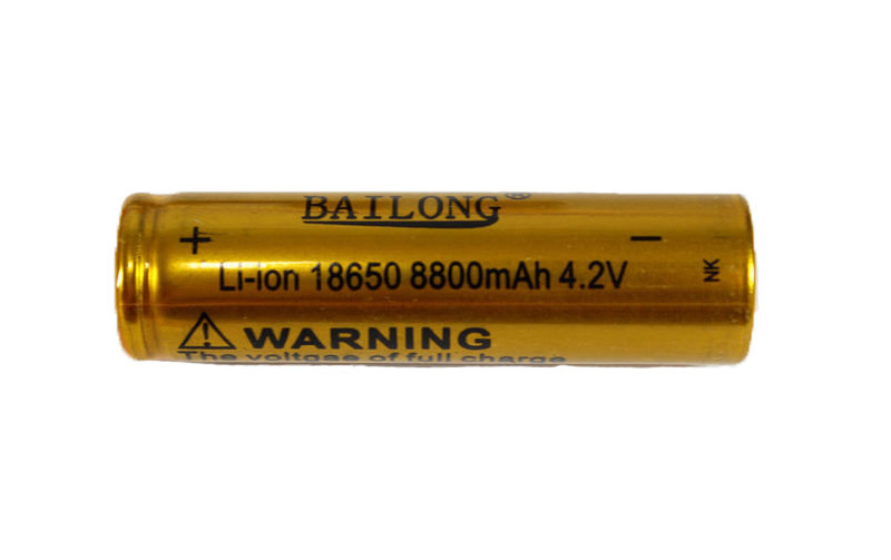 2шт Аккумулятор Li-Ion Bailong 18650 8800 mAh 4.2V Gold - фото 3 - id-p593711233