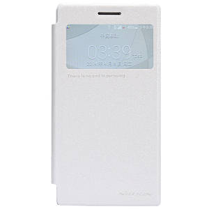 Шкіряний чохол-книжка Nillkin Sparkle для Huawei Ascend G6-U10 білий