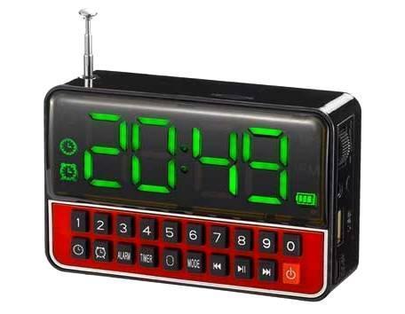 Портативна колонка MP3 годинник WS-1513 Black