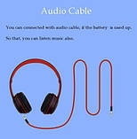 Навушники бездротові bluetooth microSD Mp3 MDR P47 BT, чорні, фото 7