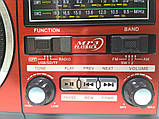 Портативна колонка MP3 USB Golon RX-277LSD Solar з сонячною панеллю Red, фото 3