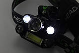 Ліхтарик налобний ліхтар Bailong BL-T64-T6+4XPE+COB, фото 5