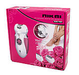 Епілятор 3 в 1 Nikai 7698 з насадкою для гоління Pink., фото 6