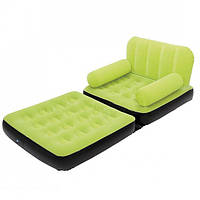 Надувне крісло ліжко трансформер Bestway 67277 зелений