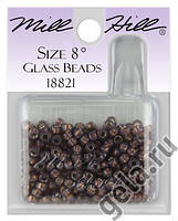 18821 бисер Mill Hill, 8 Opal Dark Mauve Magnifica Glass Beads