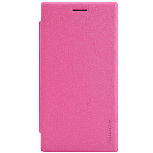 Шкіряний чохол-книжка Nillkin Sparkle для Nokia Lumia 830 рожевий