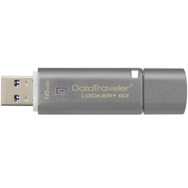 Накопитель Kingston 16GB USB 3.0 DT Locker+ G3 Metal Silver Security, фото 1