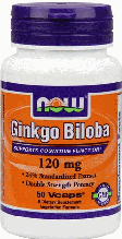 Гінкго Білоба, Now Foods, Ginkgo Biloba, 120 mg, 50 Veggie Caps