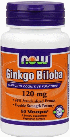 Гинкго Билоба Now Foods Ginkgo Biloba 120 mg 50 Veggie Caps - фото 1 - id-p74035963