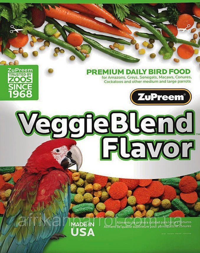ZuPreem AvianMaintenance VeggieBlend Преміум д лю середніх і великих птахів 1,6 кг