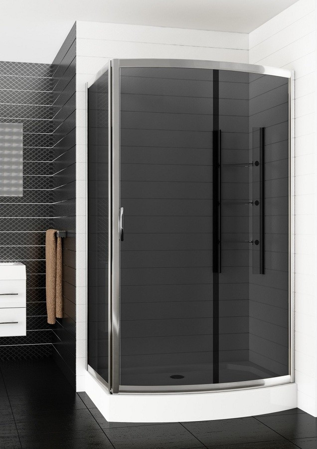 Асиметрична душова кабіна Aquaform SERENGETI з графітовим склом 1200x900x2100