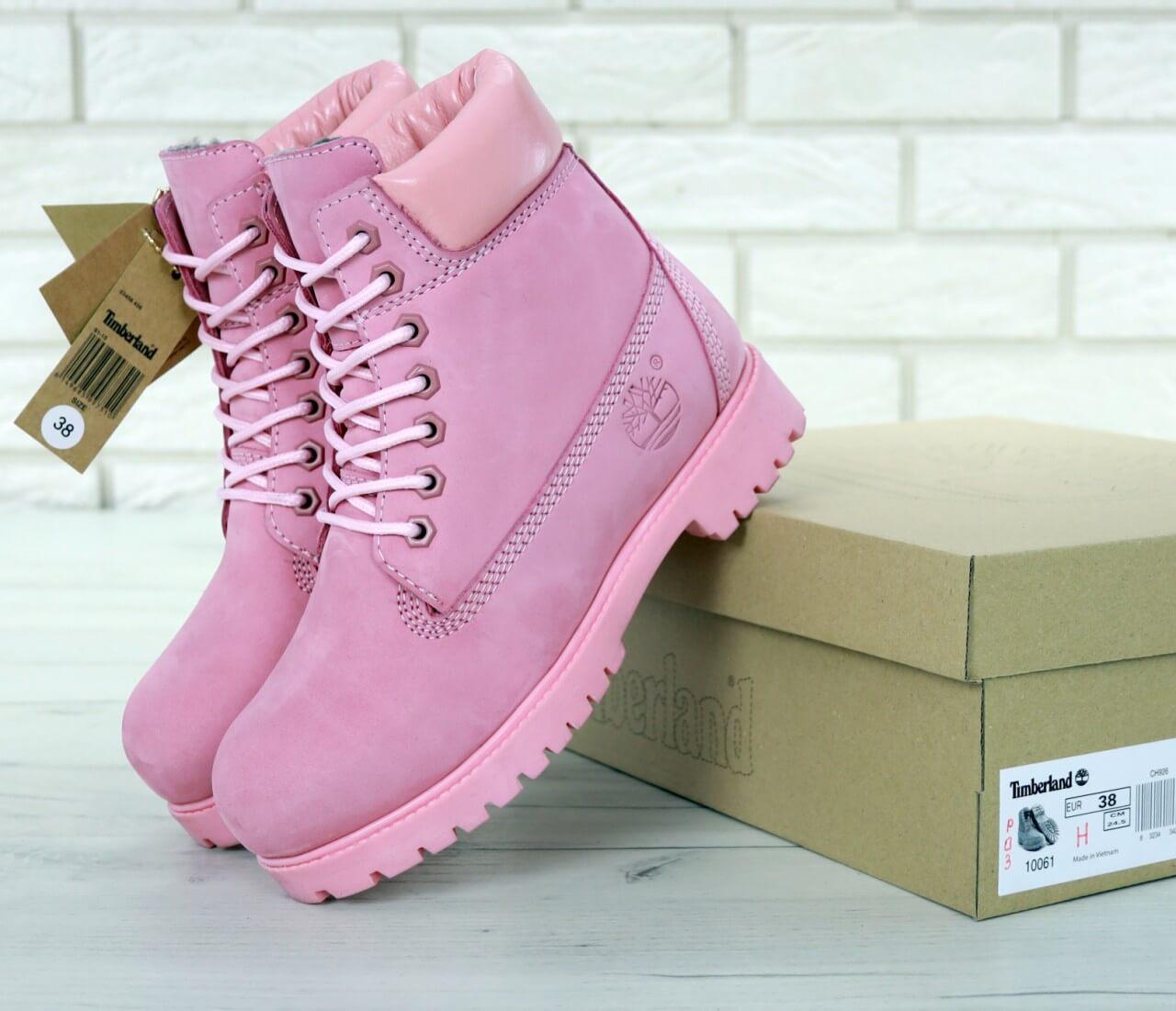 Жіночі черевики Timberland 6 Inch Premium у рожевому кольорі
