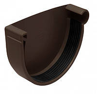 Заглушка воронки RainWay прав. 130 мм коричнева