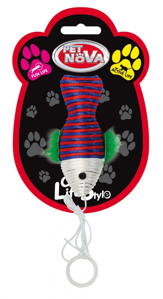 Іграшка для котів Рибка барвиста Pet Nova 10х4 см