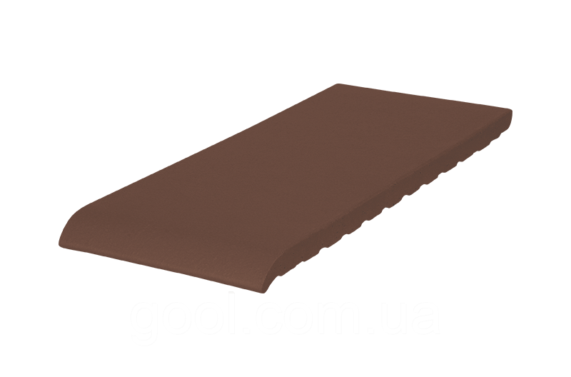 Клінкерний керамічний підвіконь King Klinker 03 коричневий 220x120x15 мм віконний відлив із клинкера