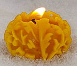 Новорічна воскова свічка "Ялинкова іграшка" з натурального бджолиного воску, фото 10