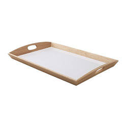 Піднос прямокутний IKEA KLACK 38*58 см каучукове дерево 064.104.06